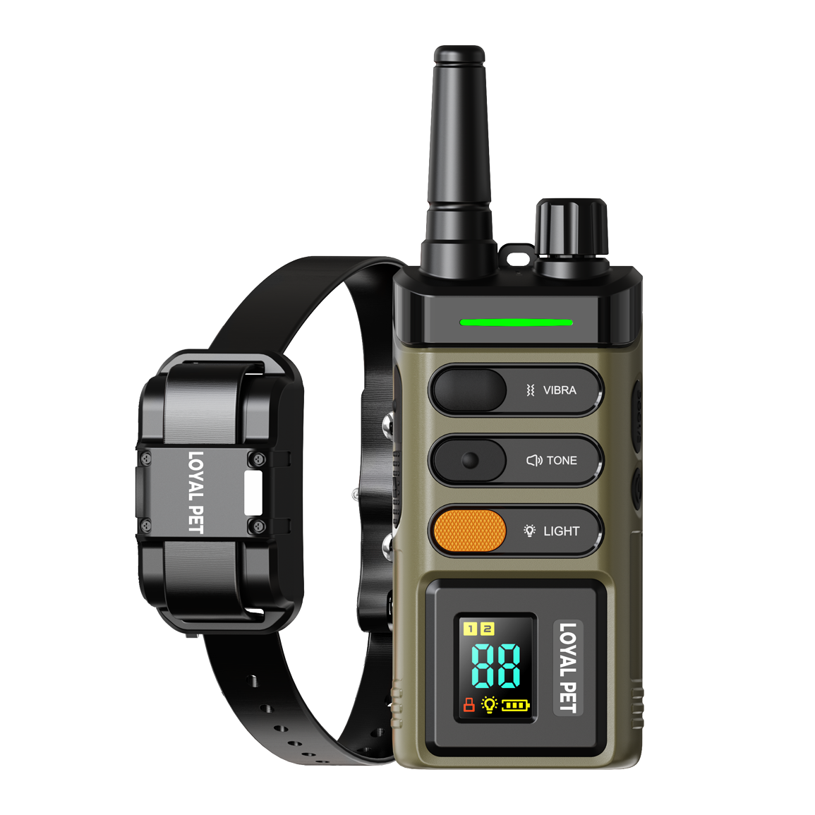 LoyalPet 725pro 遥控器与项圈产品图